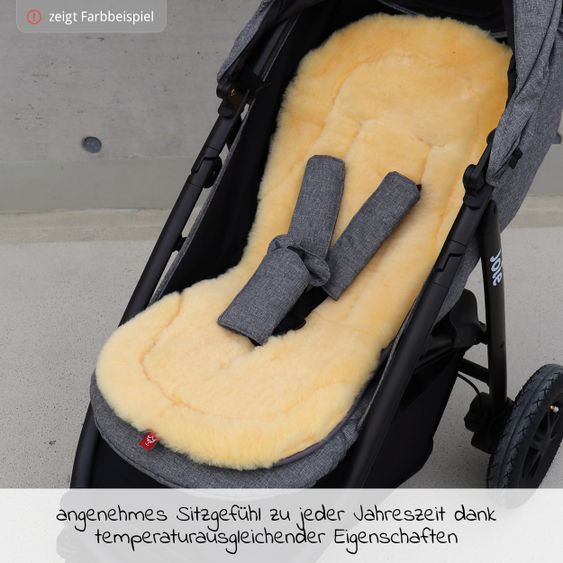 Kaiser Thermo-Fleece Fußsack mit Lammfelleinlage Lukky Look für Joie-Kinderwagen - Anthrazit