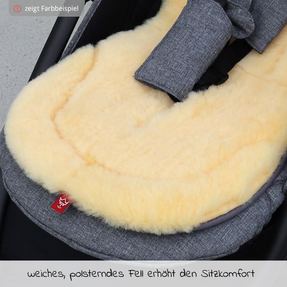 Kaiser Thermo-Fleece Fußsack mit Lammfelleinlage Lukky Look für Joie-Kinderwagen - Anthrazit