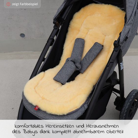 Kaiser Thermo-Fleece Fußsack mit Lammfelleinlage Lukky Look für Joie-Kinderwagen - Anthrazit