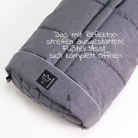 Kaiser Thermo-Fleece Fußsack Pooly für Joie-Kinderwagen - Schwarz Melange