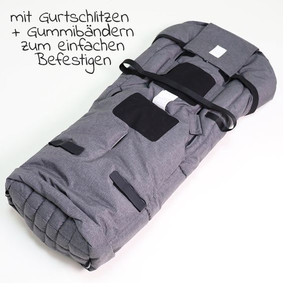 Kaiser Thermo-Fleece Fußsack Pooly für Joie-Kinderwagen - Schwarz Melange