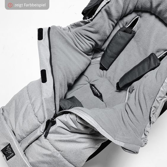 Kaiser Thermo-Fleece Fußsack Pooly für Joie-Kinderwagen - Schwarz Melange