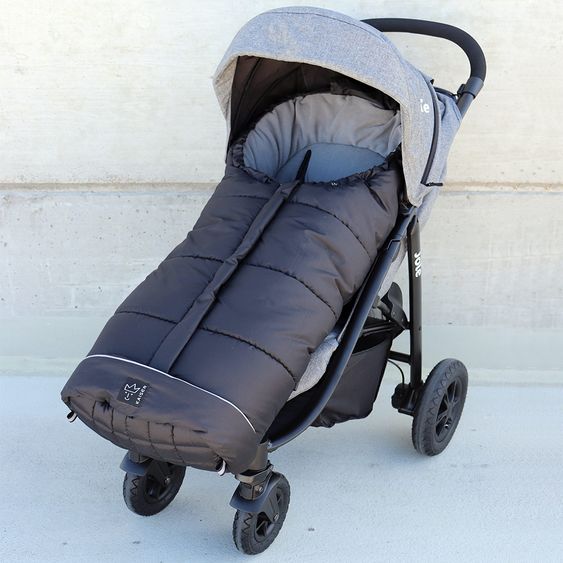 Kaiser Thermal Fleece Footmuff Pooly for Joie Stroller - Black Melange