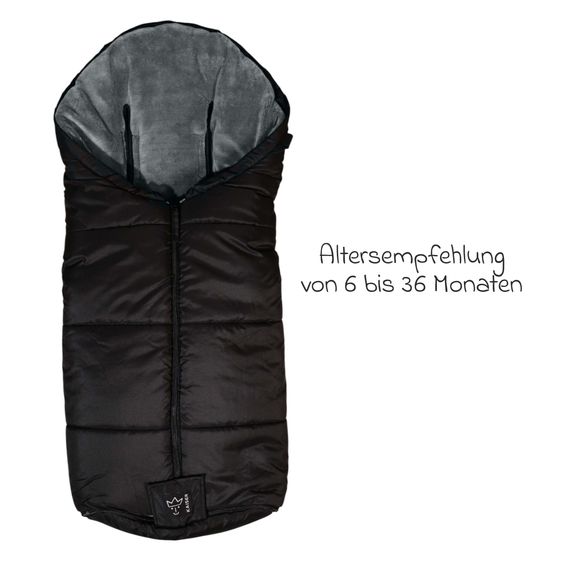 Kaiser Thermo-Fleece Fußsack Sandy für Buggy, Sport- & Kinderwagen - Black Grey