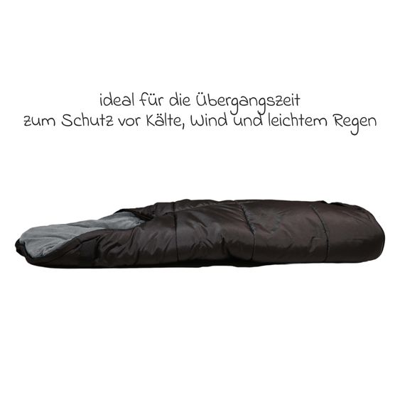 Kaiser Thermo-Fleece Fußsack Sandy für Buggy, Sport- & Kinderwagen - Black Grey