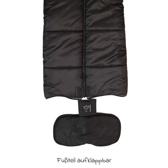 Kaiser Thermo-Fleece Fußsack Sandy für Buggy, Sport- & Kinderwagen - Black Grey