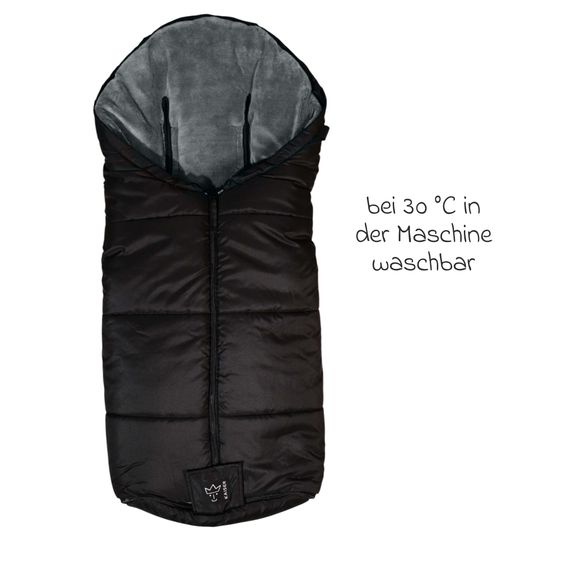 Kaiser Thermo-Fleece Fußsack Sandy für Buggy, Sport- & Kinderwagen - Black Grey