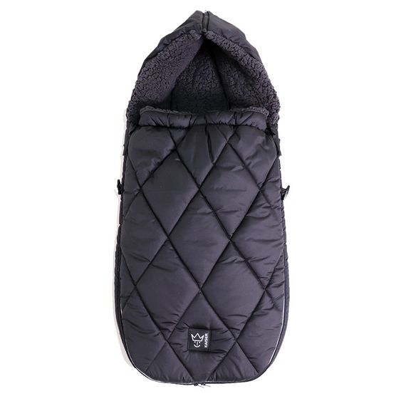 Kaiser Thermo-Sherpa-Fleece Fußsack XL Too - Schwarz