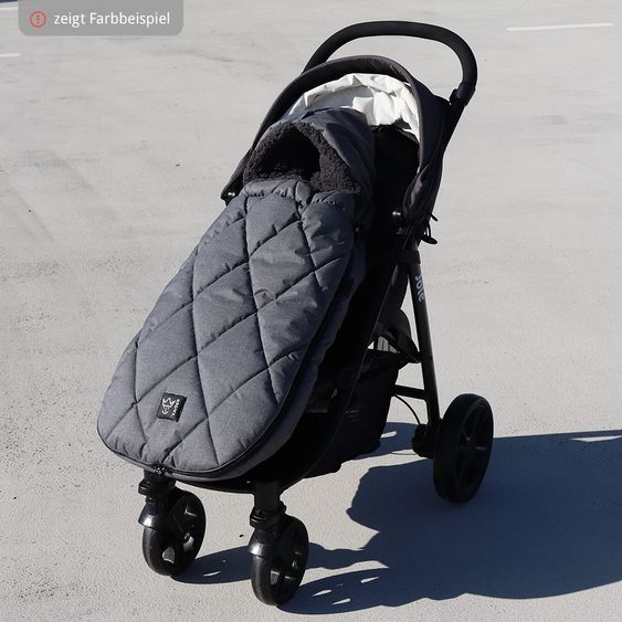 Kaiser Thermo-Sherpa-Fleece Fußsack XL Too - Schwarz