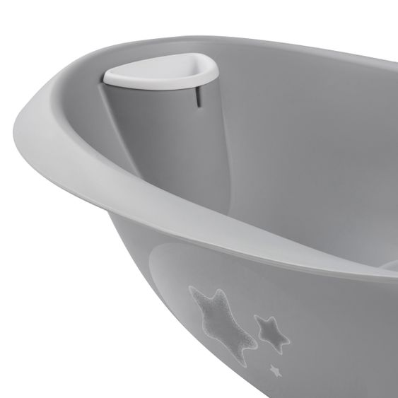 Keeeper Baby-Badewanne Natalia mit Stöpsel inkl. Badeliege 86 cm - Stars - Cosmic Grey