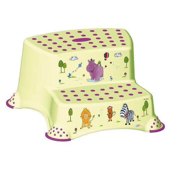 Keeeper Tritthocker 2-stufig - Hippo Lime