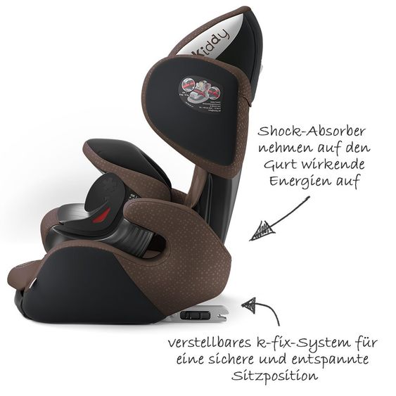 Kiddy Kindersitz Phoenixfix 3 - Nougat Brown