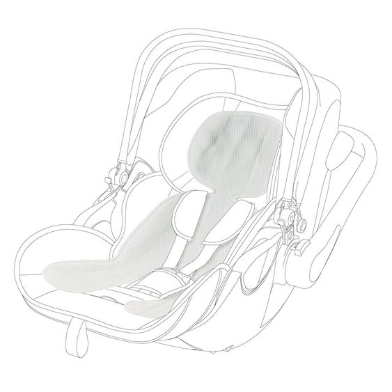 Kiddy Summer cover Becool for Kiddy baby car seat - White