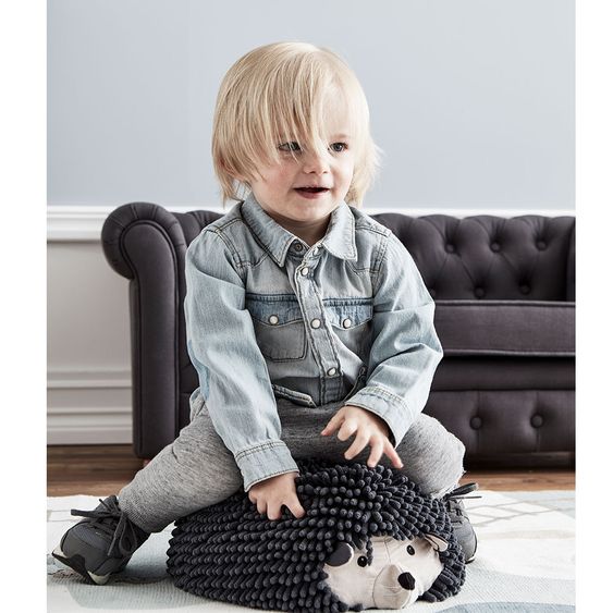 Kids Concept Hocker Edvin - Igel - Grau