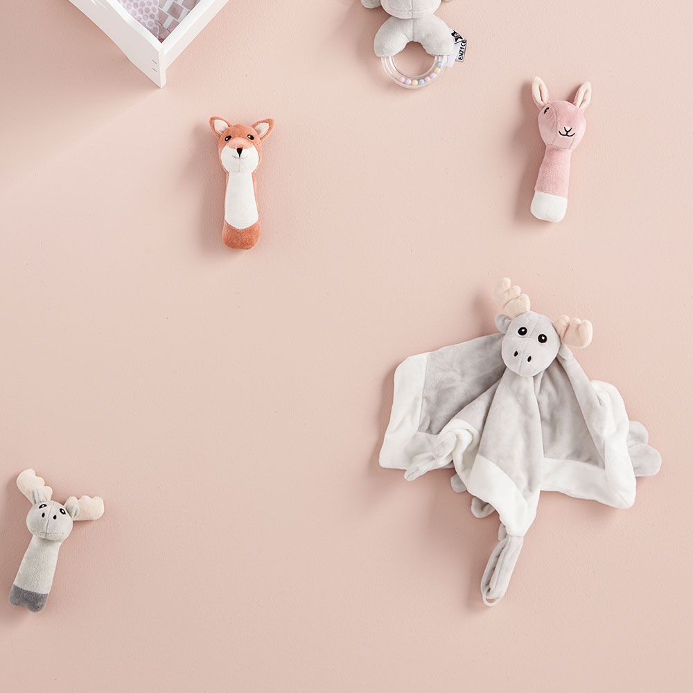 Kids Concept Schmusetuch Edvin - Elch - Grau