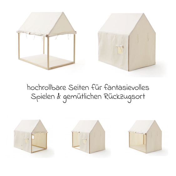 Kids Concept Spielzelt Haus 110 x 80 cm - Naturweiß
