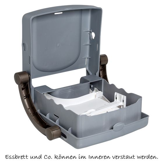 KidsKit Sitzerhöhung Hi-Seat mitwachsend - Silbergrau Weiß Taupe