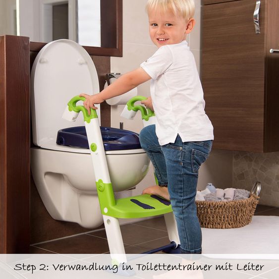 KidsKit Toilettentrainer 3 in 1 - Perl Blue Weiß Limette