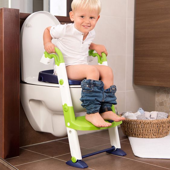 KidsKit Toilettentrainer 3 in 1 - Perl Blue Weiß Limette