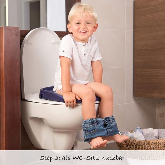 KidsKit Toilettentrainer 3 in 1 - Perl Blue Weiß Limette