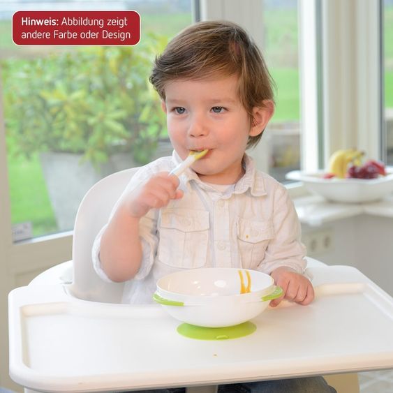 Kidsme Set di apprendimento alimentare a 2 pezzi Ciotola per il seno con base di aspirazione + Cucchiaio con sensore di calore - Lavanda