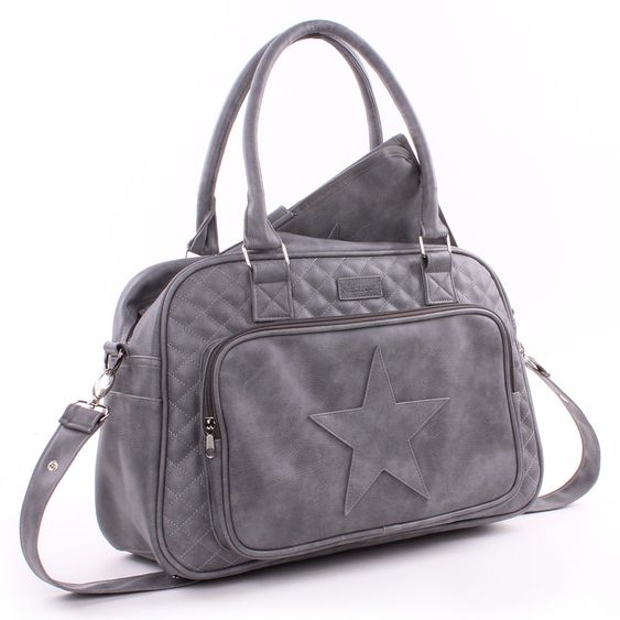 Kidzroom Wickeltasche Coloured Stars - Grau