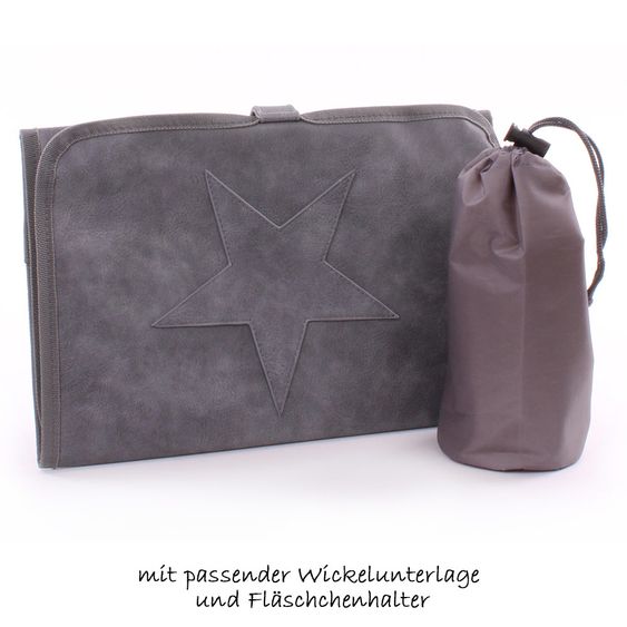 Kidzroom Wickeltasche Coloured Stars - Grau