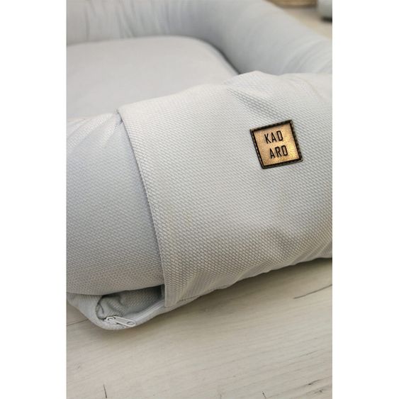 KinderConcept Babynest - Premium Velvet - Grau