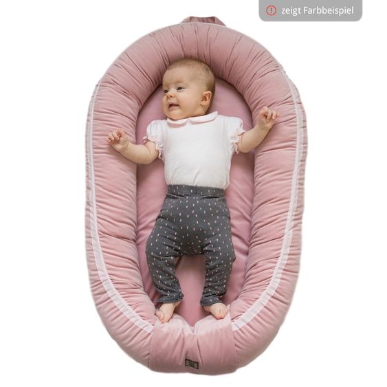 KinderConcept Babynest - Premium Velvet - Grau