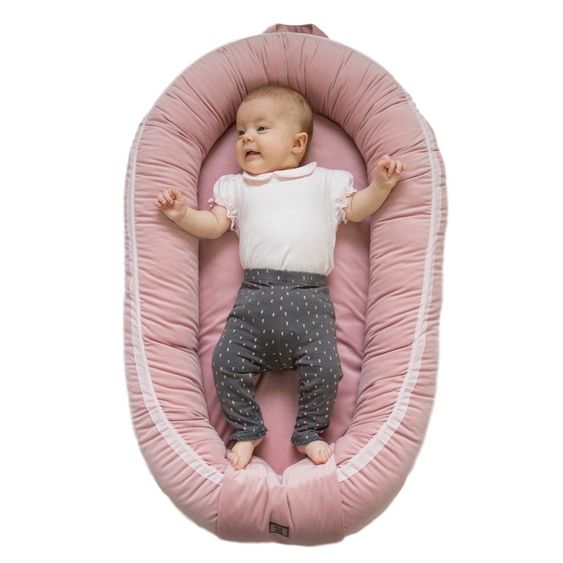 KinderConcept Babynest - Premium Velvet - Pink