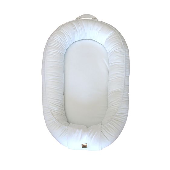 KinderConcept Babynest - Premium Velvet - Weiß