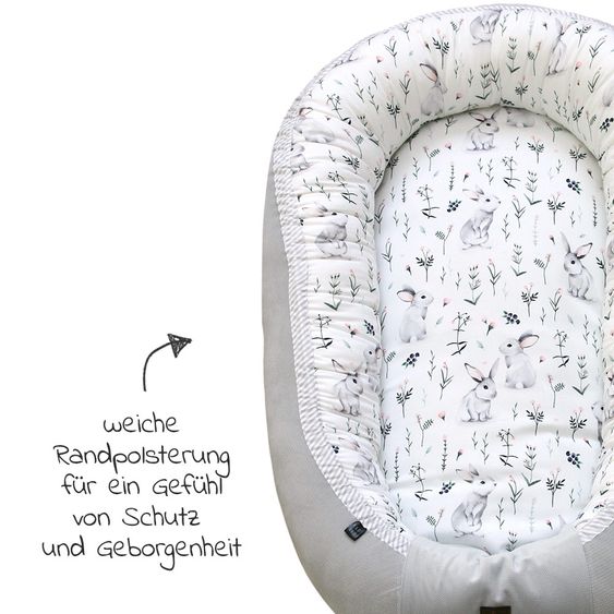 KinderConcept Babynest - White Rabbit