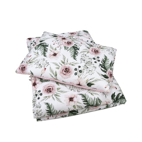 KinderConcept Bettwäsche mit Füllung & Kissen - Blossom - Pink