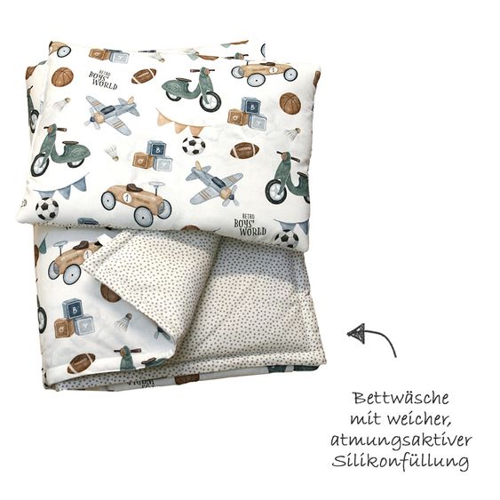 KinderConcept Bettwäsche mit Füllung und Kissen - Toys