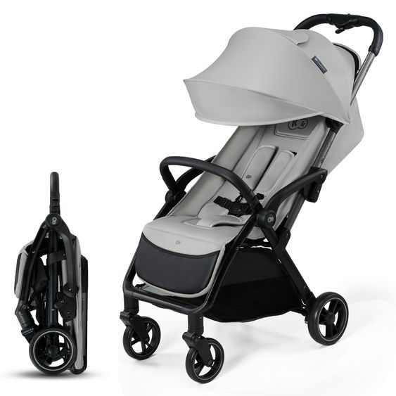 Kinderkraft Buggy & Sportwagen APINO bis 24 kg mit Auto Fold, Liegeposition nur 7,5 kg - Dove Grey