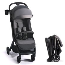Buggy & Sportwagen NUBI 2 bis 22 kg mit Liegeposotion, automatisch faltbar nur 8 kg inkl. Getränkehalter & Insektenschutz - Cloudy Grey
