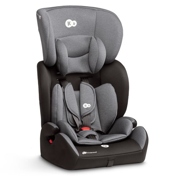 Kinderkraft Kindersitz COMFORT UP 2 i-Size ab 15 Monate - 12 jahre (76 cm - 150 cm) mit Sitzverkleinerer, Befestigung mit Fahrzeuggurt - Grey
