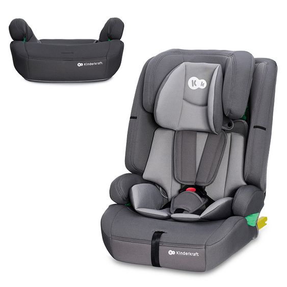 Kinderkraft Siège Auto Enfant SAFETY FIX 2 i-Size À Partir De 15 Mois - 12 Ans (76 Cm - 150 Cm) avec Réducteur De Siège, Incl. Base Isofix & Top Tether - Noir