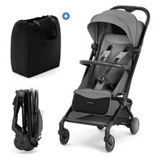 Reisebuggy & Sportwagen PILOT 2 Cabin Size ideal für die Reise bis 22 kg mit Liegeposition nur 8 kg inkl. Tragetasche und Tragegurt - Platinium Gray