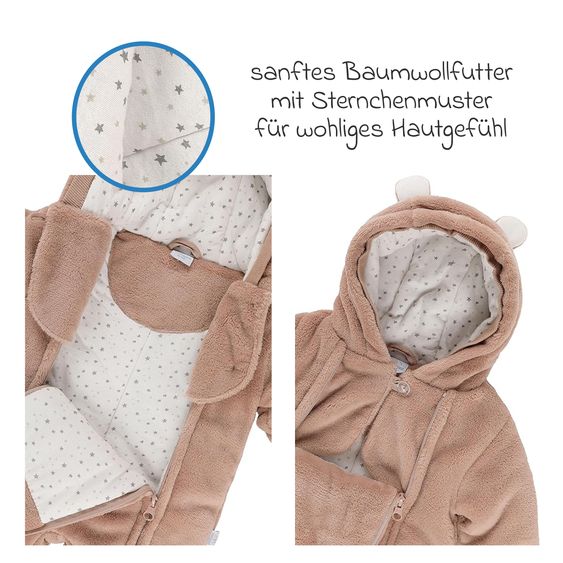 kindsgard Bomo plush overall - pink - size 74/80