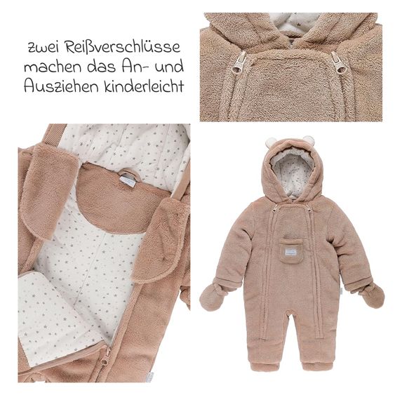 kindsgard Bomo plush overall - pink - size 74/80