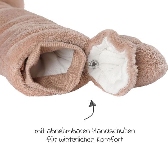 kindsgard Bomo plush overall - pink - size 74/80