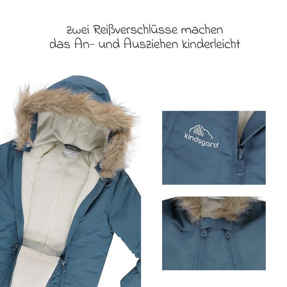 kindsgard Schneeanzug Vinta - Blau - Gr. 74
