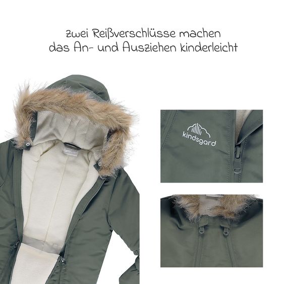 kindsgard Vinta snowsuit - gray - size 75