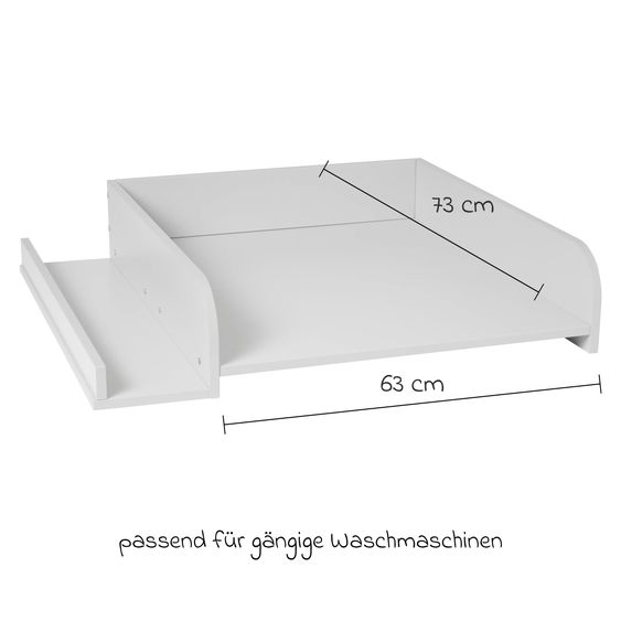 kindsgard Spogliatoio Tikla per lavatrici con ripiano - grigio