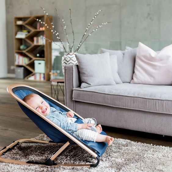 Kindsgut Babywippe - Royalblau / Gold