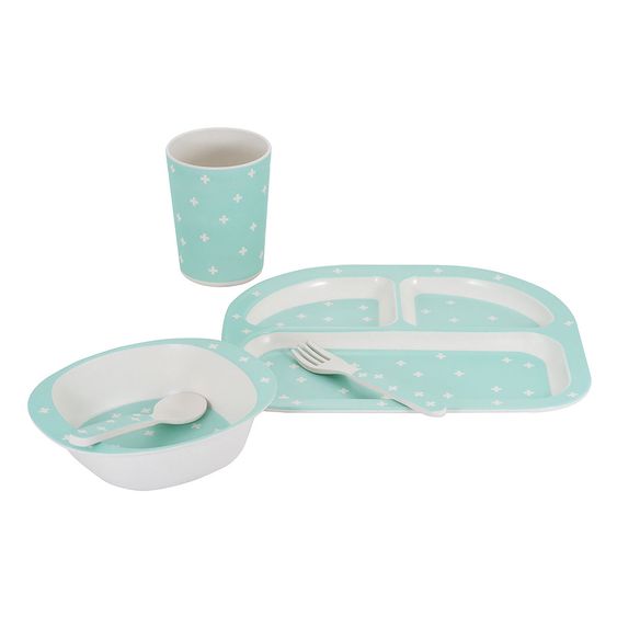 Kindsgut Tableware set - Crosses - Mint