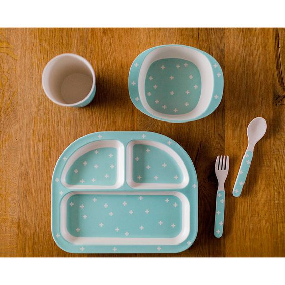 Kindsgut Tableware set - Crosses - Mint