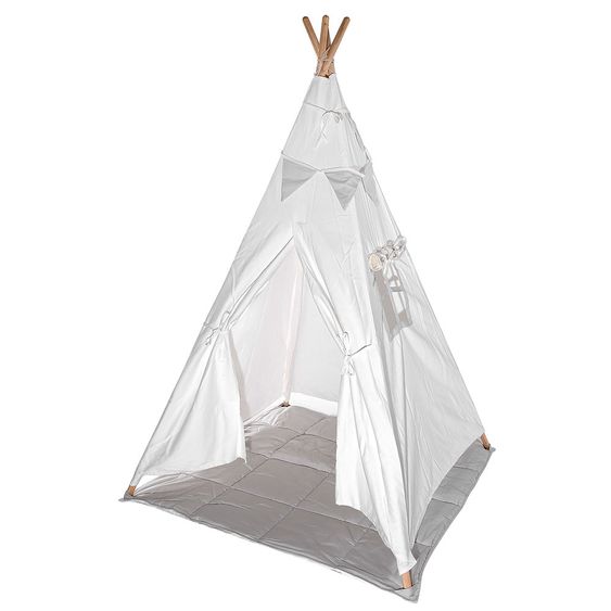 Kindsgut Tepee per bambini - Bianco / Grigio