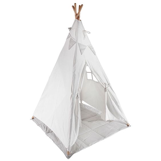 Kindsgut Tepee per bambini - Bianco / Grigio